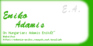 eniko adamis business card